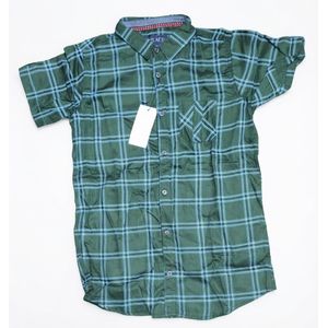Boys Short-Sleeve Leaf Print Casual Button-Up Shirt