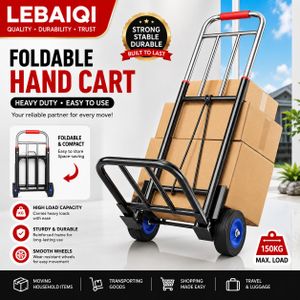 Capacity, Heavy-Duty Folding Dolly with Adjustable Design - Metal Frame, 360° Swivel Wheels, Sponge Handles for Laundry, Appliances, Moving