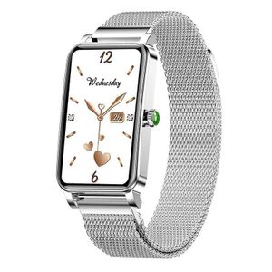 Premium Silver Luxury Ladies Smartwatch – Quality Smartwatch, Smart Health Tracker with Amoled HD Display