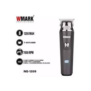 WMARK Professional Cordless rechargeable hair trimmer designed specifically for hair balding and detailed work - percentages display