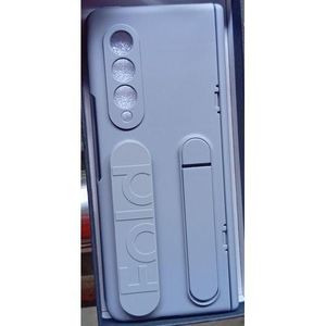 Samsung galaxy z fold 4 5g shockproof silicon Case with wristband and kickstand