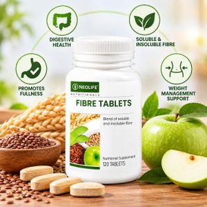 Healthy me Fibre Tablets – 120 Tablets Soluble & Insoluble Dietary Fibre Supplement for Digestive Health, Fullness & Weight Management Support