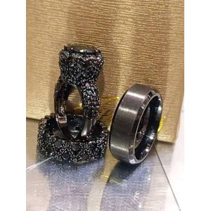  Glowing Wedding Ring Set for couples