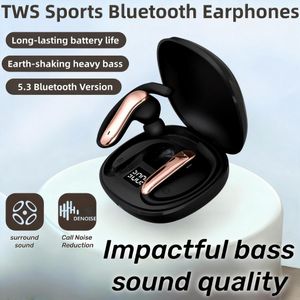 MingDe era Wireless Bluetooth Earbuds with Power Bank and Ear Hooks - ENC Noise Cancelling Headphones with Deep Bass, LED Display, and Built-in Mic. Non-waterproof TWS earphones compatible with Android and iPhone, including Samsung devices.
