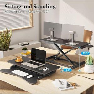 Desk Converter Height Adjustable Sit To Stand Riser