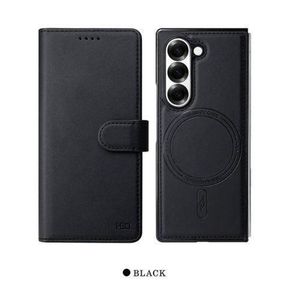 Samsung galaxy Z fold 7 luxury leather Magsafe buckle Case