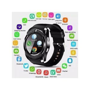 V8 smart watch with SIM slot and memory card slot