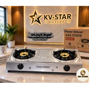 2-Burner Gas Stove – Stainless Steel Tabletop Cooker with Powerful Flame & Durable Design