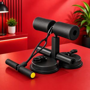 Double Suction Cups Sit Up Bar with Pull Rope for Home Workout
