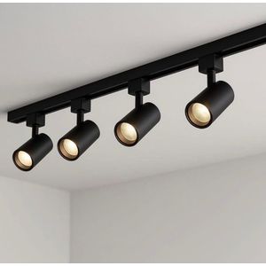 40w Track Light Adjustable Track Ceiling/wall Spotlight 4 in 1 whole set - Black