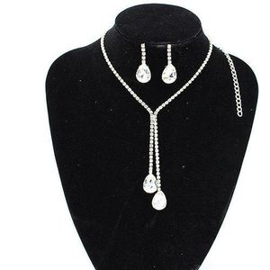 2 In 1 Necklace And Earring Jewelry Set- Silver