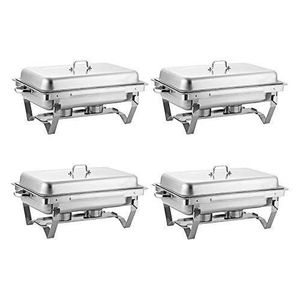 4 Pcs - Food Warm/Serve Single Pan Chaffing Dishes