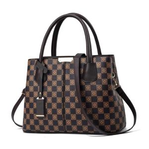 The Executive Checkered Luxury Satchel Tote Lady Bag