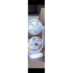 Double Head Rechargeable Desk Fan