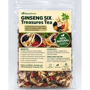 Wins Town  Ginseng Six Treasures Tea by Kanglai, containing 25 individual tea bags