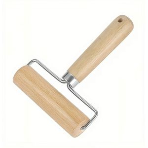 T-Shaped Wooden Rolling Pin, Non-Stick Dough Roller with Handle, Kitchen Baking Tool for Dumpling Skin, Pizza, Cookies, Pastry