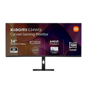 XIAOMI Curved Gaming Monitor G34WQi 34 Inches 180Hz Refresh Rate - Black