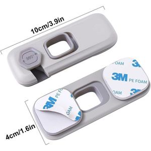 Child Proof Cabinet and Refrigerator Door Lock 5 Pack Adhesive Baby Safety Lock for Drawers Fridge Cupboard and Kitchen Cabinet No Tools Required