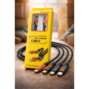 4-in-1 Fast Charging Data Cable –Durable & Multifunctional