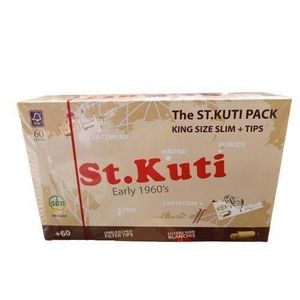 Raw St Kuti Kingsize Slim Rolling Paper + Tips - 60 Leaves
