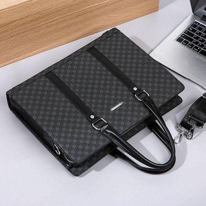 Gorchis  Original Leather Patterned Briefcase Bag Business Men Office Bag Zipper Lock Shoulder Messenger Briefcase Handbag Waterproof Leather Briefcase Bag Shoulder Strap Bag Anti-Theft Leather Bag Briefcase Leather Bag