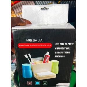 Tooth brush holder with 2 cups