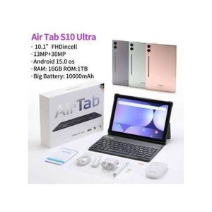 AirTab  Original S10 Ultra Android 15 Tablet PC -24GB RAM, 1TB ROM, 10.1" FHD Incell Display, Dual Camera, Long-Lasting Battery