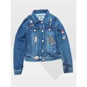 Super quality luxury girls stretch denim jacket