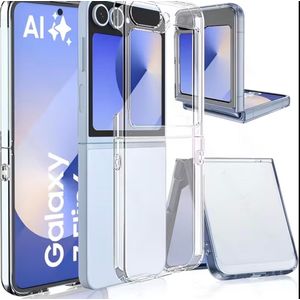 Samsung Galaxy Z Filp 5 & Flip 6 Silicone Case & Pouch – Slim, Durable & Shock-Absorbing with Advanced Camera Protection. ( Transparent ) 