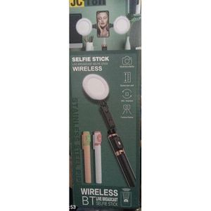 JC-18 Live Broadcast Selfie Stick with Wireless Remote control- Compatible with IOS and Android
