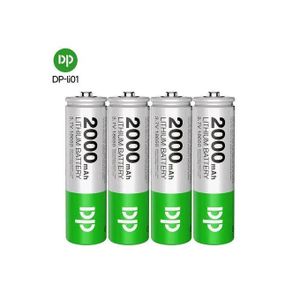 Dp  4 Pcs Of Rechargeable 2000mAh Lithium Batteries