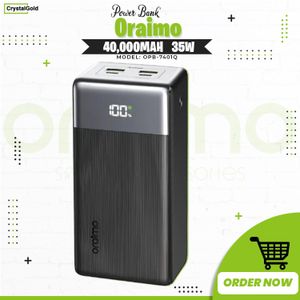 Oraimo 40000mAh PowerNova Q41 35W Ultra Dual Input Fast Charging Laptop Power Bank