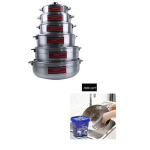 6pcs Cookware Sets New Design Aluminum Die Cast Pot Set And Free Cookware Cleaner