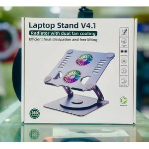 V4.1 Laptop Stand With fan 360 Rotating Base