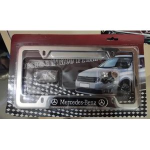 2x Universal "MERCEDES BENZ" stainless Plate number holder