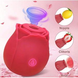 Rose Vibrator Vagina Clit Sucker Female Couple Sex Toy Red