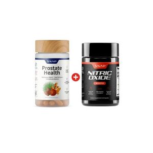 SNAP  Prostate Health & Nitric Oxide Supplement Bundle for Men, 90 + 60 Vegetarian Capsules 2in1 (1 Month Supply)