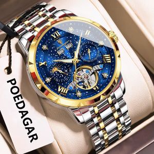 Luxury HIGH GRADED BOSSES STANDARD WRIST WATCH(SILVER AND GOLD AND GENTLE BLUE SREEN)