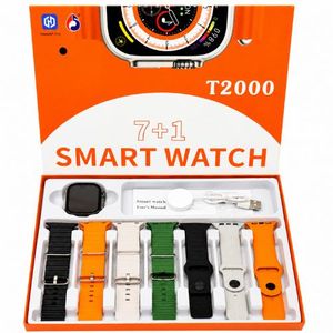 KIROTECH T2000 Ultra 3 Montre Connectée 7 En 1 Appel Bluetooth Écran HD 2.3 Pouces Étanche IP67 Montre Sport Android iOS-Black 