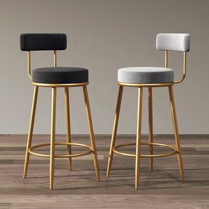 New Modern High Golden Frame Bar Chairs 