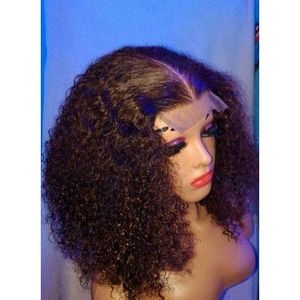 Super soft pixie Curl Wig With Closure 14"- black