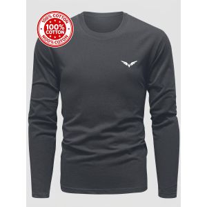 100% Cotton Mens Long Sleeve T Shirt Letter Design Comfortable