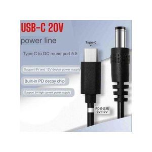Usb Power USB TypeC To DC Cable WiFi To Router Powerbank Cord DC Power CableType C Converter (20V)