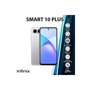 Infinix  SMART 10 Plus - 6.67" (128GB/4GB) 4G Dual SIM, 6000mAh-TITANIUM SILVER