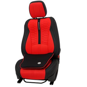 High Qualiy Leather Seat Cover For All 5 Seaters - Red and Black