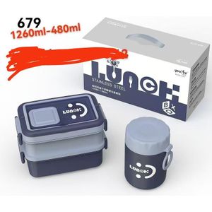 Knife tainless Steel 3 Grid Children Lunch Box 