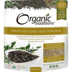 Organic Traditions  Sprouted Chia Powder 8oz 227Grams