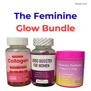 The Feminine Glow Bundle – Collagen, Libido Booster & Women’s Probiotic for Skin Glow, Intimate Health & Confidence