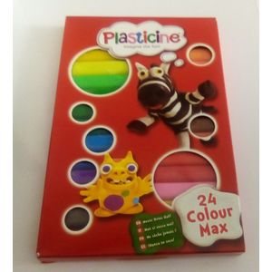 Plasticine Modelling Clay Bright Colours 24 Pack