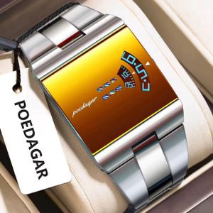 POEDAGAR luxury men premium   wrist watch  + bracelet